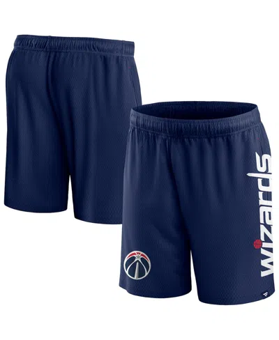 Fanatics Men's Washington Wizards Post Up Mesh Shorts In Navy,red