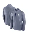Fanatics Men's Navy West Virginia Mountaineers Mock Neck Half-zip Pullover Jacket In Blue