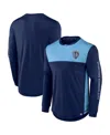 Fanatics Men's Navy/blue Sporting Kansas City Striker Long Sleeve T-shirt