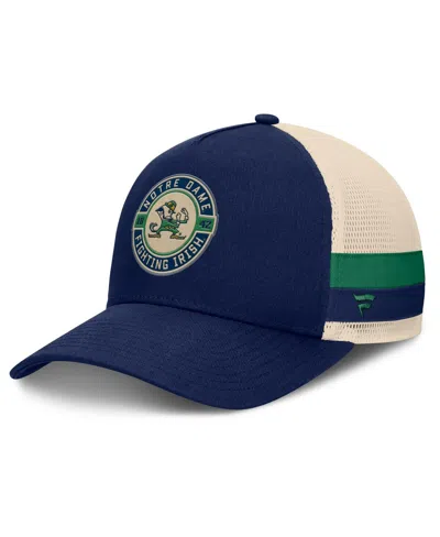 Fanatics Men's Navy/cream Notre Dame Fighting Irish Prestige Trucker Adjustable Hat