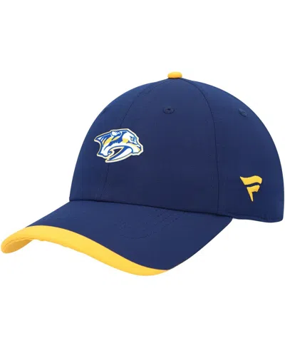 Fanatics Men's Navy/gold Nashville Predators Authentic Pro Rink Pinnacle Adjustable Hat In Blue