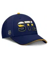 Fanatics Men's Navy/gold St. Louis Blues Authentic Pro Rink Team Code Flex Hat In Navy,gold