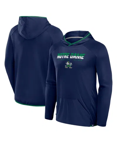 Fanatics Men's Navy/green Notre Dame Fighting Irish Transitional Hoodie T-shirt In Navy,green