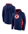 Fanatics Branded Navy Boston Bruins Banner Wave Logo Pullover Hoodie In Navy,red