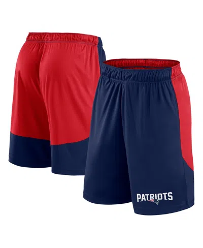 Fanatics Men's Navy/red New England Patriots Launch Shorts In Navy,red