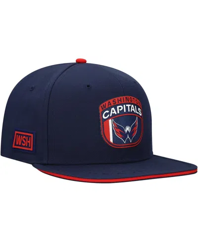 Fanatics Men's Navy/red Washington Capitals 2025 Nhl Draft Snapback Hat In Navy,red
