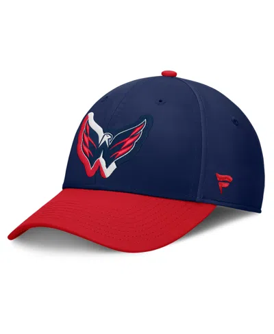 Fanatics Men's Navy/red Washington Capitals Flex Fit Hat In Multi