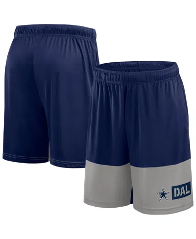 Fanatics Men's Navy/silver Dallas Cowboys Big Tall Best Of The Best Performance Shorts In Blue