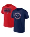 Fanatics Men's New England Patriots Serve T-shirt Combo Pack In Navy,red
