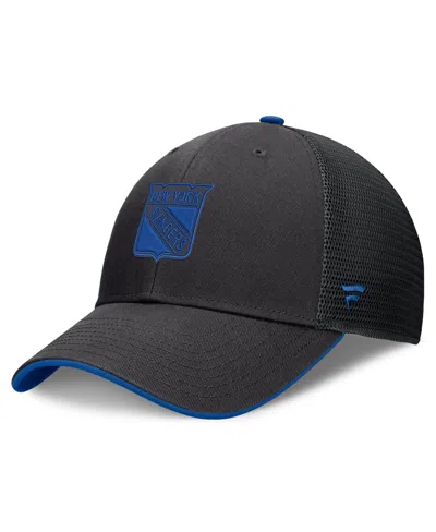 Fanatics Men's New York Rangers Adjustable Trucker Hat In Black