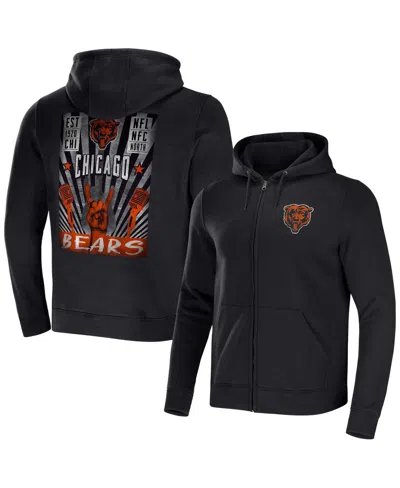 Fanatics Men's Nfl X Darius Rucker Collection By  Black Chicago Bears Rocker Full-zip Hoodie