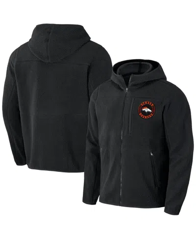 Fanatics Men's Nfl X Darius Rucker Collection By  Black Denver Broncos Sherpa Full-zip Hoodie