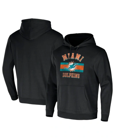 Fanatics Men's Nfl X Darius Rucker Collection By  Black Distressed Miami Dolphins Pullover Hoodie