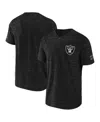 Fanatics Men's Nfl X Darius Rucker Collection By  Black Las Vegas Raiders Slub Jersey Henley Long Sle In Black