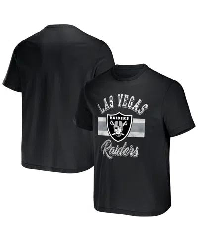 Fanatics Men's Nfl X Darius Rucker Collection By  Black Las Vegas Raiders Stripe T-shirt