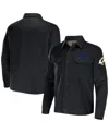 Fanatics Men's Nfl X Darius Rucker Collection By  Black Los Angeles Rams Canvas Button-up Shirt Jacke In Black