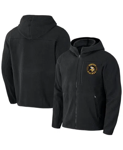 Fanatics Men's Nfl X Darius Rucker Collection By  Black Minnesota Vikings Sherpa Full-zip Hoodie