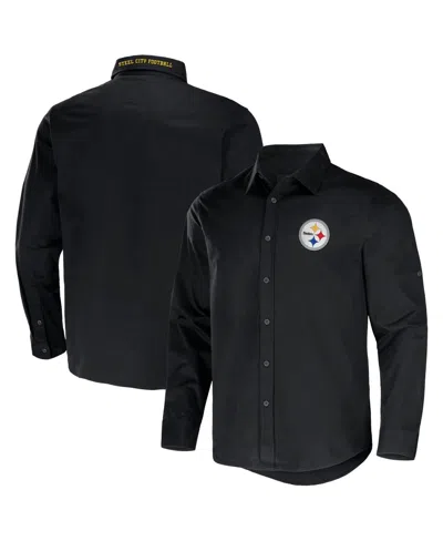 Fanatics Men's Nfl X Darius Rucker Collection By  Black Pittsburgh Steelers Convertible Twill Long Sl