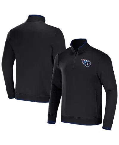 Fanatics Men's Nfl X Darius Rucker Collection By  Black Tennessee Titans Logo Quarter-zip Top