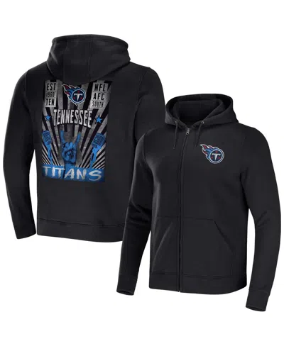 Fanatics Men's Nfl X Darius Rucker Collection By  Black Tennessee Titans Rocker Full-zip Hoodie