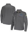 Fanatics Men's Nfl X Darius Rucker Collection By  Gray Los Angeles Chargers Canvas Button-up Shirt Ja In Gray