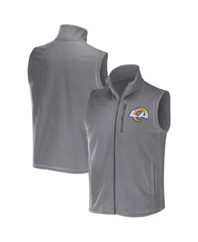 Fanatics Men's Nfl X Darius Rucker Collection By  Gray Los Angeles Rams Polar Fleece Full-zip Vest