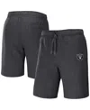 Fanatics Men's Nfl X Darius Rucker Collection By  Heather Charcoal Las Vegas Raiders Logo Shorts In Heather Charcoal