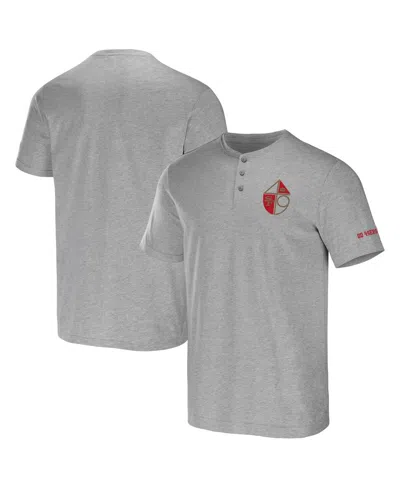 Fanatics Men's Nfl X Darius Rucker Collection By  Heather Gray San Francisco 49ers Henley T-shirt