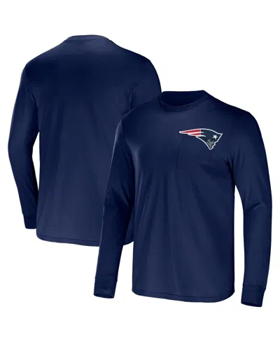 Fanatics Men's Nfl X Darius Rucker Collection By  Navy New England Patriots Team Long Sleeve T-shirt