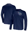 Fanatics Men's Nfl X Darius Rucker Collection By  Navy Tennessee Titans Team Long Sleeve T-shirt In Navy