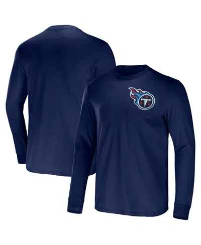 Fanatics Men's Nfl X Darius Rucker Collection By  Navy Tennessee Titans Team Long Sleeve T-shirt