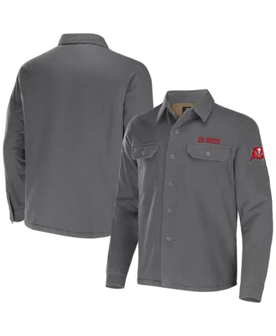 Fanatics Men's Nfl X Darius Rucker Collection By  Pewter Tampa Bay Buccaneers Canvas Button-up Shirt