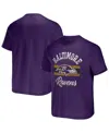 Fanatics Men's Nfl X Darius Rucker Collection By  Purple Baltimore Ravens Stripe T-shirt In Purple