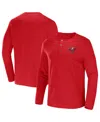 Fanatics Men's Nfl X Darius Rucker Collection By  Red Tampa Bay Buccaneers Slub Jersey Henley Long Sl In Red