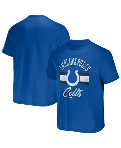 Fanatics Men's Nfl X Darius Rucker Collection By  Royal Indianapolis Colts Stripe T-shirt