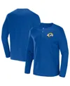 Fanatics Men's Nfl X Darius Rucker Collection By  Royal Los Angeles Rams Slub Jersey Henley Long Slee In Royal