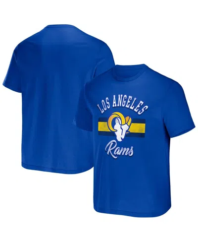 Fanatics Men's Nfl X Darius Rucker Collection By  Royal Los Angeles Rams Stripe T-shirt