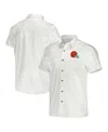 Fanatics Men's Nfl X Darius Rucker Collection By  White Cleveland Browns Woven Button-up T-shirt In White