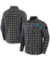 Fanatics Men's Nfl X Gray Carolina Panthers Flannel Long Sleeve Button-up Shirt In Gray