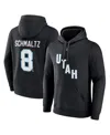 Fanatics Men's Nick Schmaltz Black Nhl Utah Authentic Stack Name Number Tri-blend Pullover Hoodie In Black