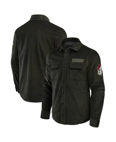 Fanatics Men's Olive Georgia Bulldogs Corduroy Full-button Shacket