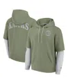 Fanatics Men's Olive New York Knicks Elements Sleek Pullover Hoodie In Olive
