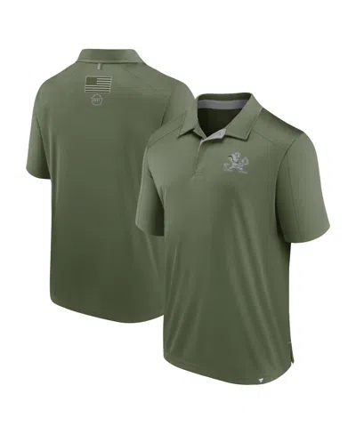 Fanatics Men's Olive Notre Dame Fighting Irish Oht Defender Polo Shirt In Green