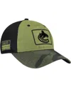 Fanatics Men's Olive Vancouver Canucks Military Appreciation Trucker Adjustable Hat