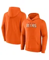Fanatics Men's Orange Anaheim Ducks Wordmark Logo Fleece Pullover Hoodie In Orange