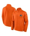 Fanatics Men's Orange Philadelphia Flyers Authentic Pro Rink Quarter-zip Sweatshirt In Animal Print