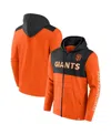 Fanatics Men's Orange/black San Francisco Giants Ace Hoodie Full-zip Sweatshirt In Orange,black