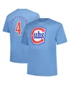 Fanatics Men's Pete Crow-armstrong Light Blue Chicago Cubs Big Tall Name Number T-shirt In Blue