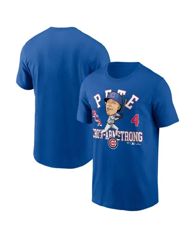 Fanatics Men's Pete Crow-armstrong Royal Chicago Cubs Hometown Caricature T-shirt In Blue