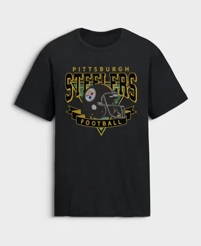 Fanatics Men's Pittsburgh Steelers Old Fashion Rushing Legacy Cotton T-shirt In Black